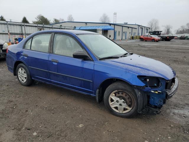 1HGES16435L020637 - 2005 HONDA CIVIC DX BLUE photo 4