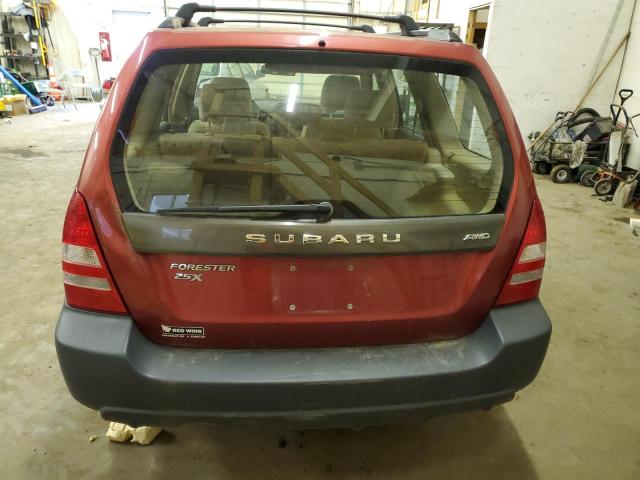 JF1SG63694G760339 - 2004 SUBARU FORESTER 2.5X RED photo 6