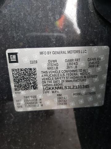 1GKKNMLS3LZ131345 - 2020 GMC ACADIA SLT GRAY photo 13