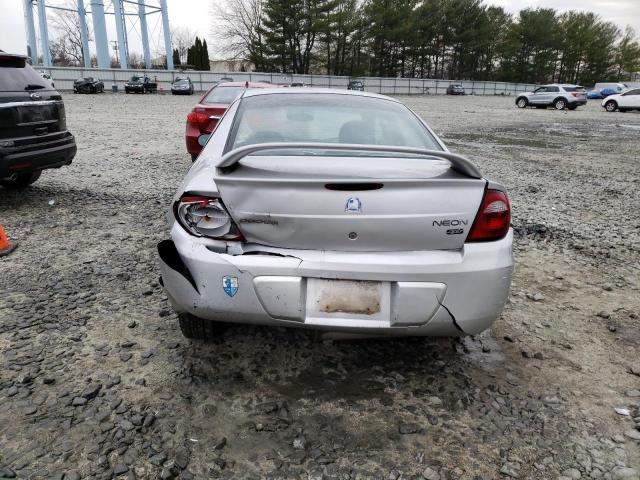 1B3ES56C85D198052 - 2005 DODGE NEON SXT SILVER photo 6