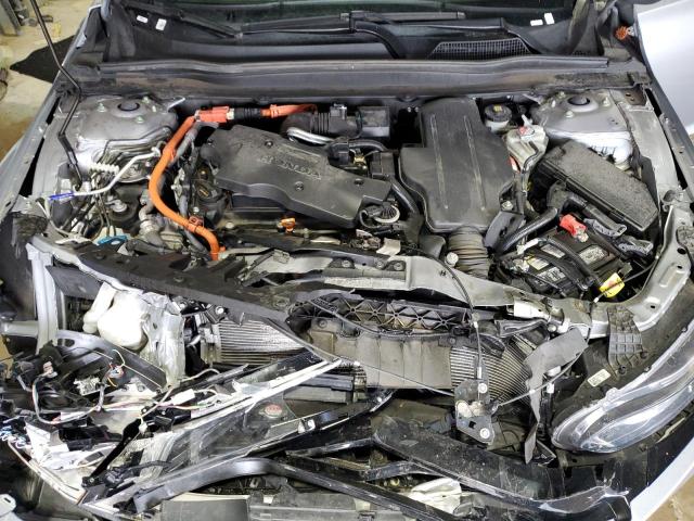 1HGCV3F12MA013169 - 2021 HONDA ACCORD HYBRID SILVER photo 11