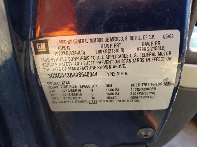 3GNCA13B49S640044 - 2009 CHEVROLET HHR LS 蓝色 照片 14