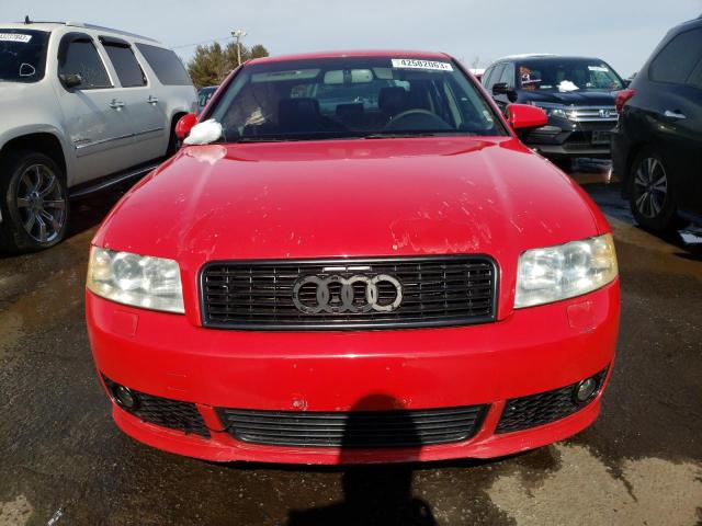 WAULT58E14A275908 - 2004 AUDI A4 3.0 QUATTRO RED photo 5