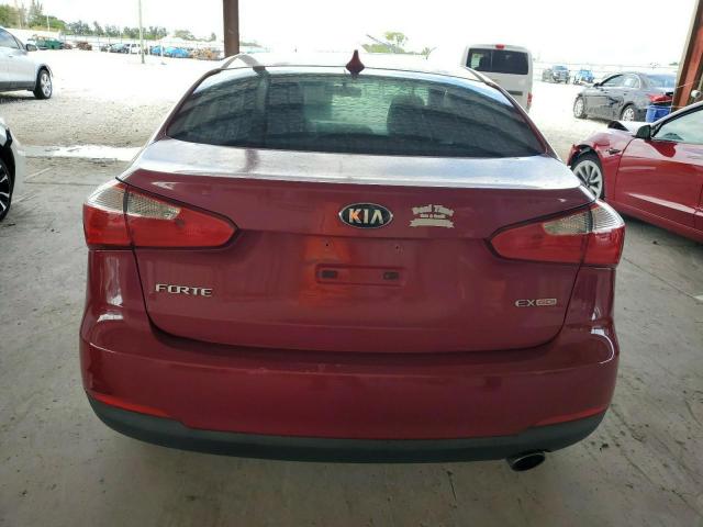 KNAFX4A86F5349805 - 2015 KIA FORTE EX BURGUNDY photo 6