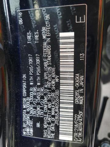 JTEBU5JR4G5369380 - 2016 TOYOTA 4RUNNER SR5/SR5 PREMIUM 黑色 照片 13