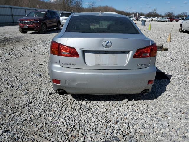 JTHBK262175029591 - 2007 LEXUS IS 250 SILVER photo 6