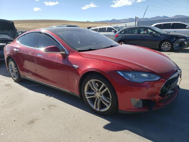 5YJSA1E29FF114496 - 2015 TESLA MODEL S Qırmızı foto 4