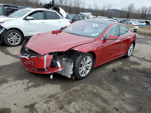 5YJSA1E27JF292027 - 2018 TESLA MODEL S RED photo 1