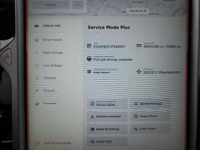 5YJSA1E27JF292027 - 2018 TESLA MODEL S წითელი ფოტო 9