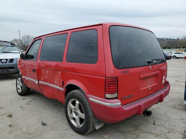 2P4GH25K3NR535927 - 1992 PLYMOUTH VOYAGER RED photo 2