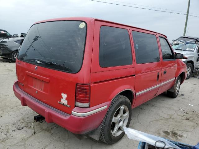 2P4GH25K3NR535927 - 1992 PLYMOUTH VOYAGER RED photo 3