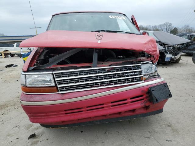 2P4GH25K3NR535927 - 1992 PLYMOUTH VOYAGER RED photo 5