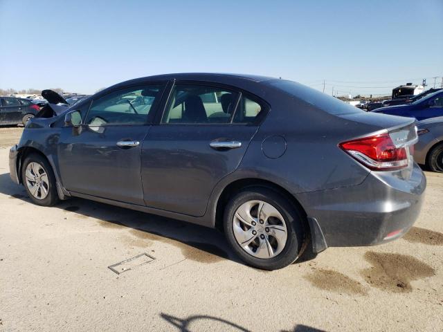 19XFB2F58DE095049 - 2013 HONDA CIVIC LX GRAY photo 2