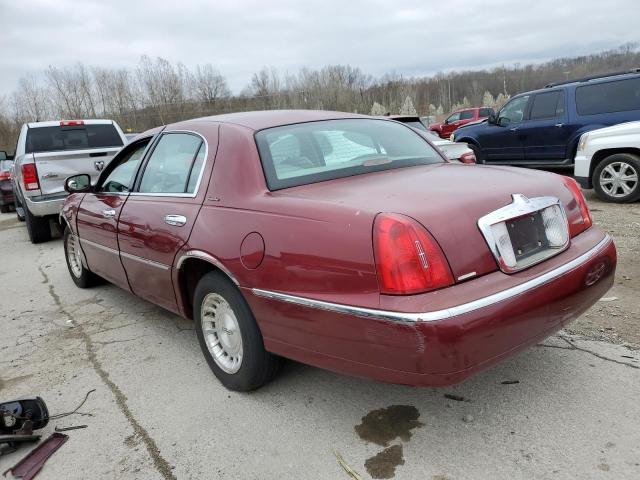 1LNFM81W9WY734626 - 1998 LINCOLN TOWN CAR EXECUTIVE برغندي صورة 2