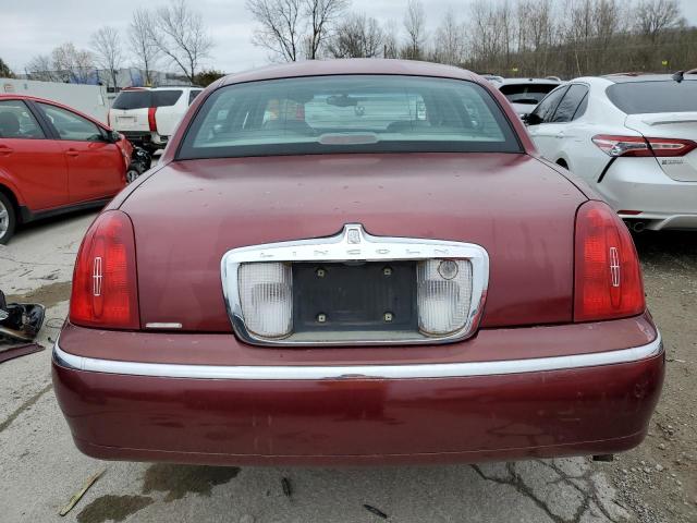 1LNFM81W9WY734626 - 1998 LINCOLN TOWN CAR EXECUTIVE برغندي صورة 6