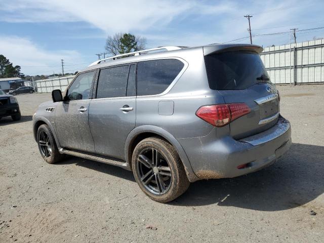 JN8AZ2NF7F9572842 - 2015 INFINITI QX80 GRAY photo 2