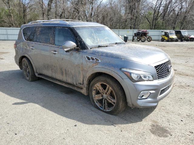 JN8AZ2NF7F9572842 - 2015 INFINITI QX80 GRAY photo 4