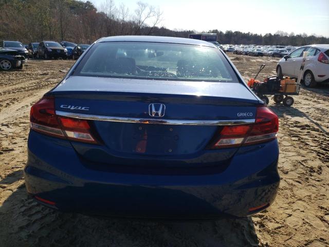 2HGFB2F51EH549388 - 2014 HONDA CIVIC LX BLUE photo 6