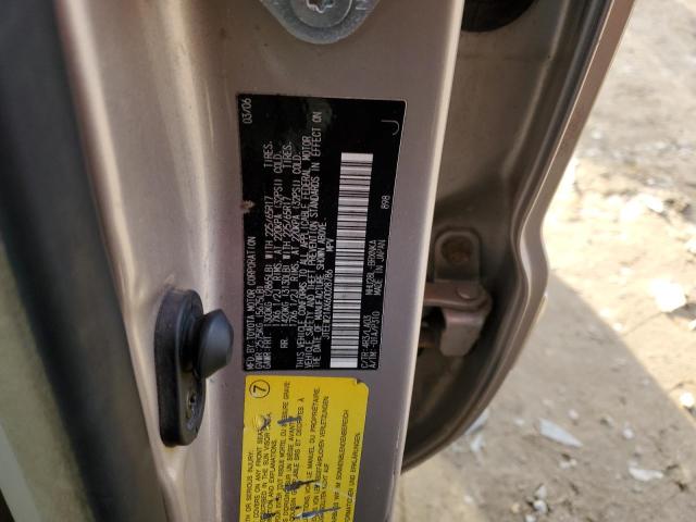 JTEEW21AX60028786 - 2006 TOYOTA HIGHLANDER HYBRID GOLD photo 12