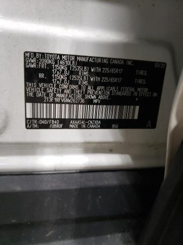 2T3F1RFV6NW262736 - 2022 TOYOTA RAV4 LE WHITE photo 14