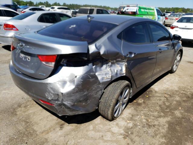 KMHDH4AE3BU161624 - 2011 HYUNDAI ELANTRA GLS GRAY photo 3