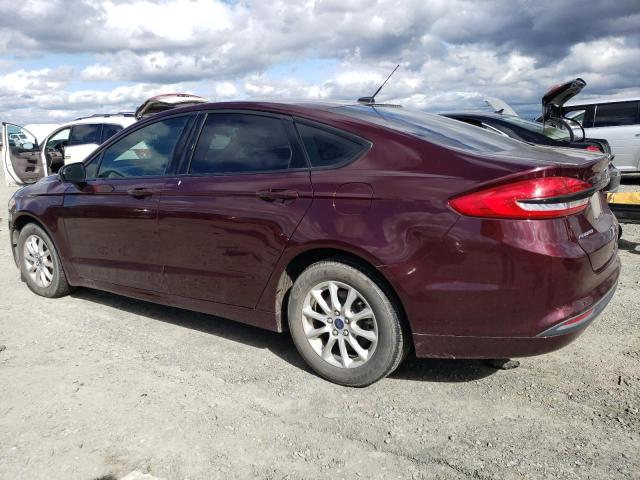 3FA6P0G71HR343748 - 2017 FORD FUSION S BURGUNDY photo 2