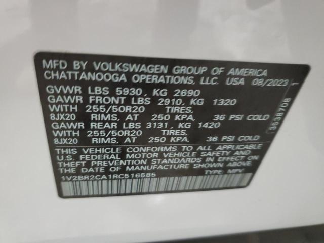 1V2BR2CA1RC516585 - 2024 VOLKSWAGEN ATLAS SEL Ağ foto 13