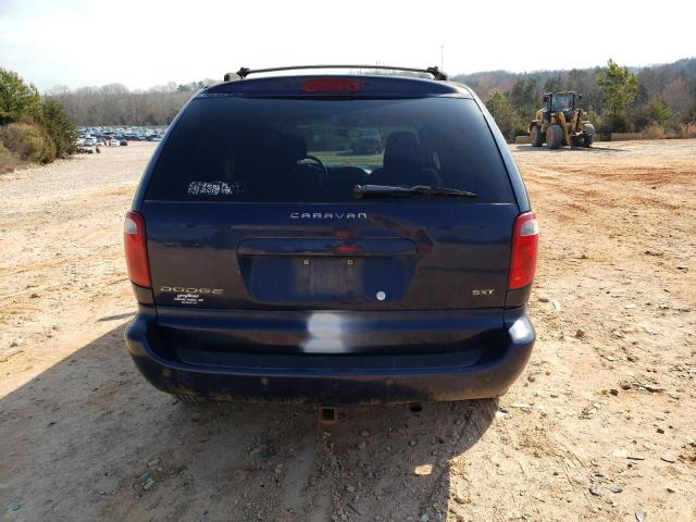 1D4GP45R05B104902 - 2005 DODGE CARAVAN SXT BLUE photo 6