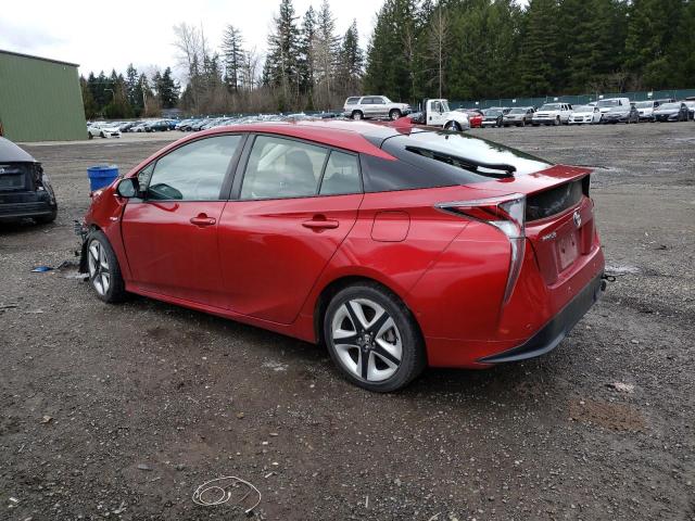 JTDKARFU1H3538687 - 2017 TOYOTA PRIUS RED photo 2