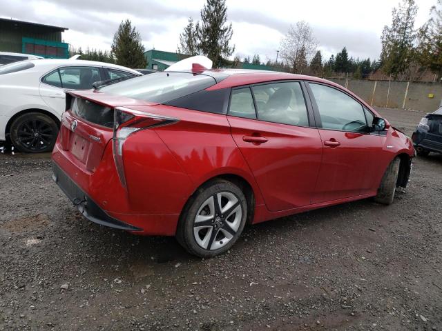 JTDKARFU1H3538687 - 2017 TOYOTA PRIUS RED photo 3