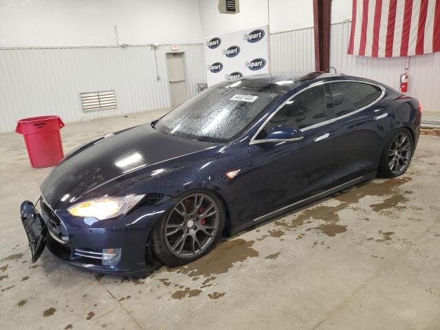 5YJSA1H2XEFP64240 - 2014 TESLA MODEL S BLUE photo 1