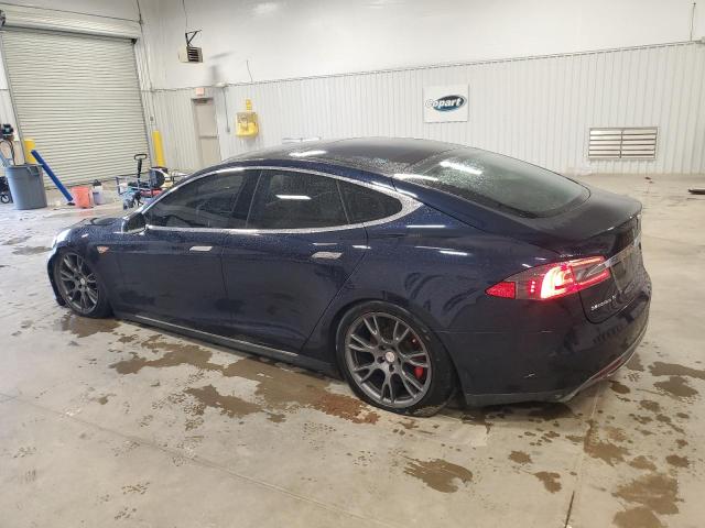 5YJSA1H2XEFP64240 - 2014 TESLA MODEL S BLUE photo 2