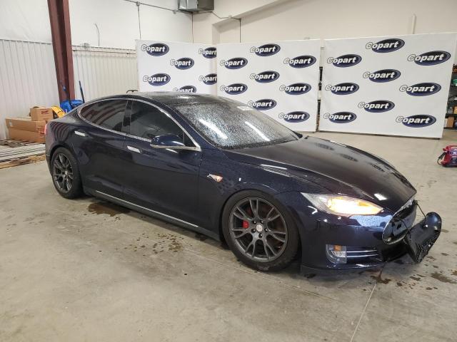 5YJSA1H2XEFP64240 - 2014 TESLA MODEL S BLUE photo 4