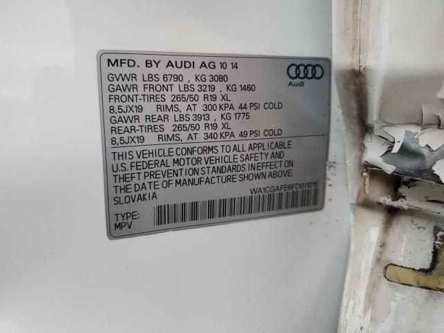 WA1CGAFE6FD011016 - 2015 AUDI Q7 PREMIUM WHITE photo 13