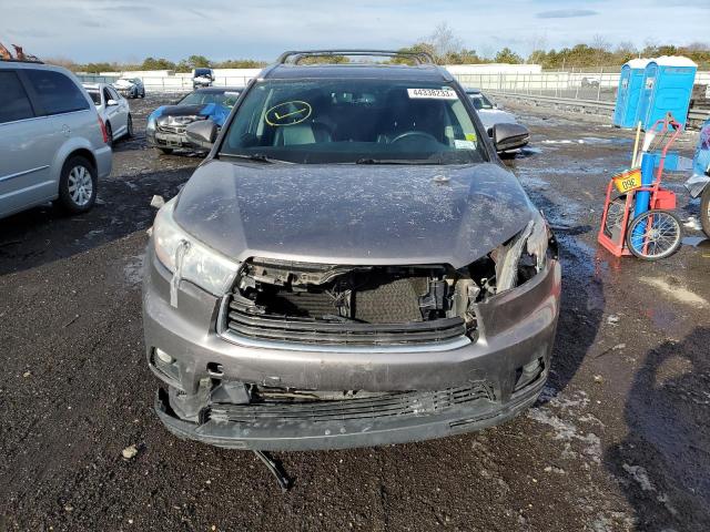 5TDKKRFH9FS039633 - 2015 TOYOTA HIGHLANDER XLE GRAY photo 5
