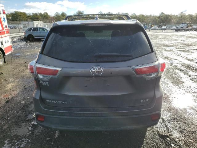 5TDKKRFH9FS039633 - 2015 TOYOTA HIGHLANDER XLE GRAY photo 6