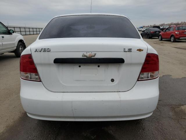 KL1TD56636B676070 - 2006 CHEVROLET AVEO BASE WHITE photo 6