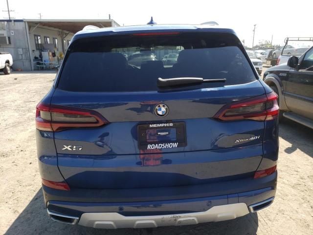 5UXCR6C05N9J39754 - 2022 BMW X5 XDRIVE40I BLUE photo 6