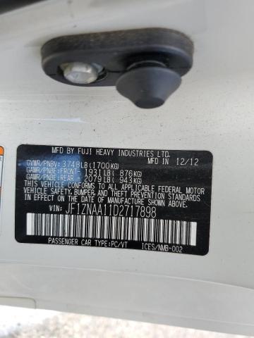 JF1ZNAA11D2717898 - 2013 TOYOTA SCION FR-S WHITE photo 12