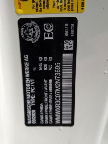 WMWXR3C07M2N73695 - 2021 MINI COOPER WHITE photo 12