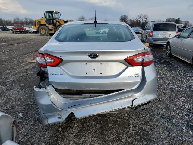 3FA6P0LU3ER127200 - 2014 FORD FUSION SE HYBRID SILVER photo 6