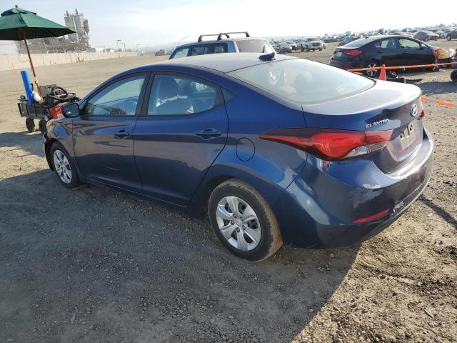 5NPDH4AE0GH738034 - 2016 HYUNDAI ELANTRA SE BLUE photo 2