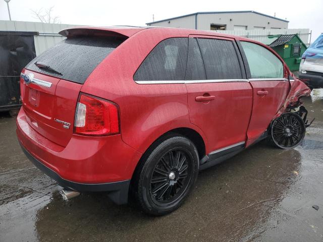 2FMDK4KC6BBA51638 - 2011 FORD EDGE LIMITED RED photo 3