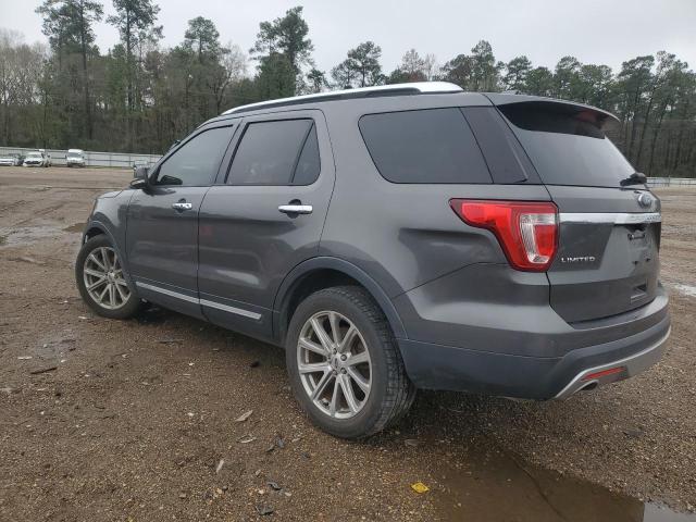 1FM5K7F80GGB80647 - 2016 FORD EXPLORER LIMITED GRAY photo 2