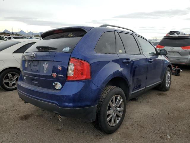 2FMDK3JC5DBB45475 - 2013 FORD EDGE SEL BLUE photo 3