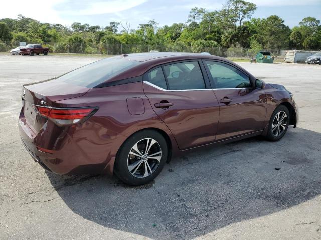 3N1AB8CV7NY208283 - 2022 NISSAN SENTRA SV MAROON photo 3