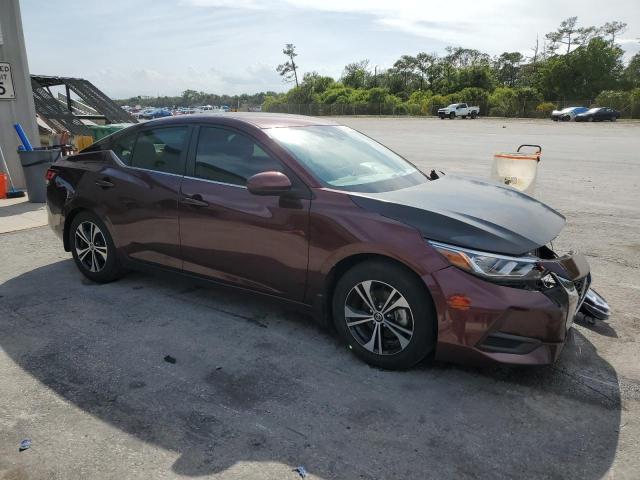 3N1AB8CV7NY208283 - 2022 NISSAN SENTRA SV MAROON photo 4