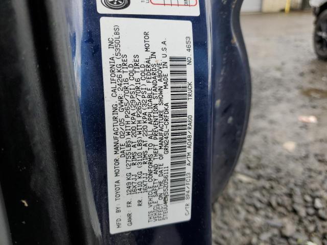 5TEUU42N55Z056111 - 2005 TOYOTA TACOMA ACCESS CAB 蓝色 照片 12