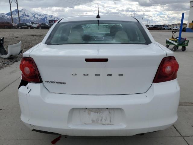 1C3CDZAB7EN196152 - 2014 DODGE AVENGER SE WHITE photo 6