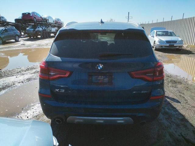 5UXTR9C52KLE19954 - 2019 BMW X3 XDRIVE30I BLUE photo 6